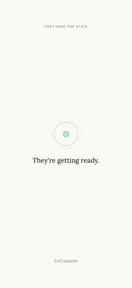 Your turn to listen screen