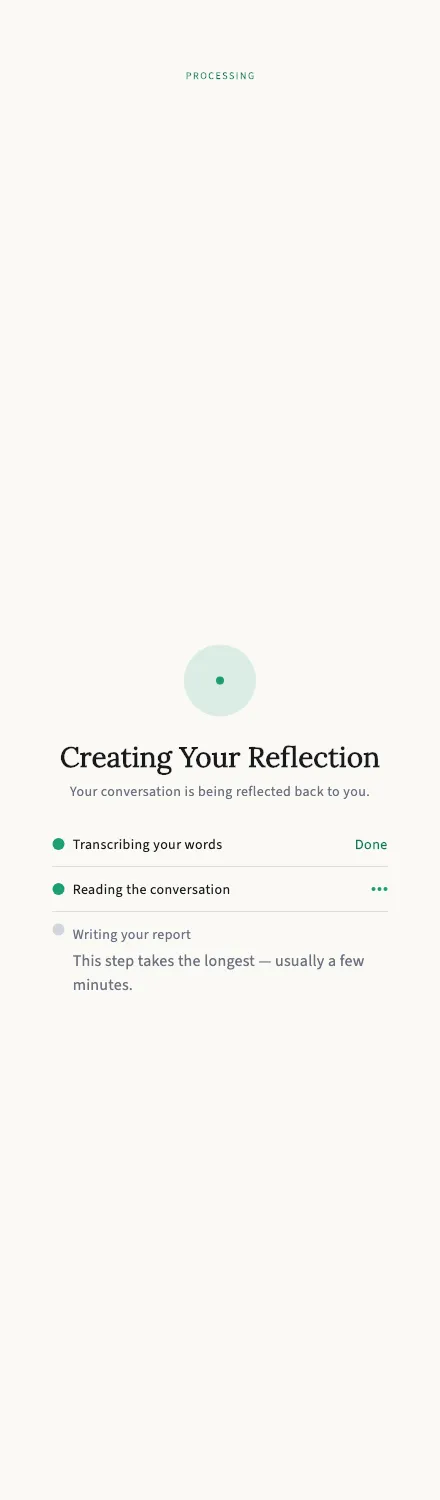 Preparing your report screen, full length