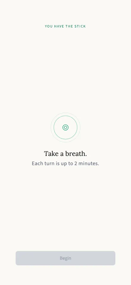 Take a breath screen